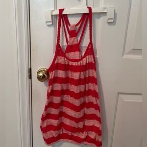 Pink/Red Striped Tank Top